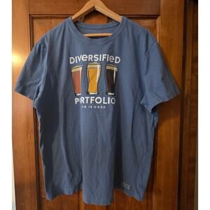 Life is Good Craft Beer T-shirt Men's XL Brewery Pub Crawl Graphic Short Sleeve